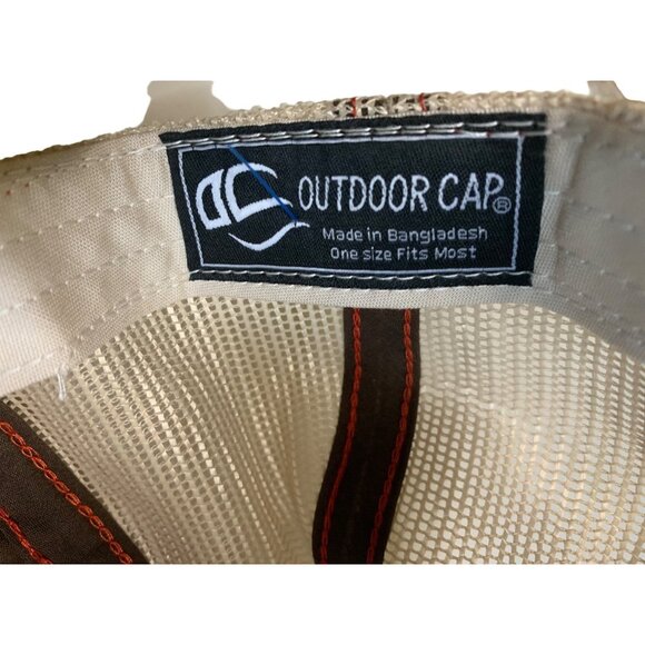 Outdoor Cap Trucker Hat | Buck Deer Patch Brown Mesh Snapback Western Hunting - Picture 4 of 8